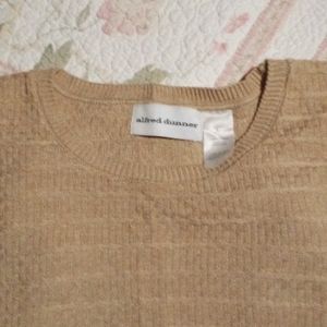 Women's Alfred Dunner Short Sleeve Top light brown/beige Large